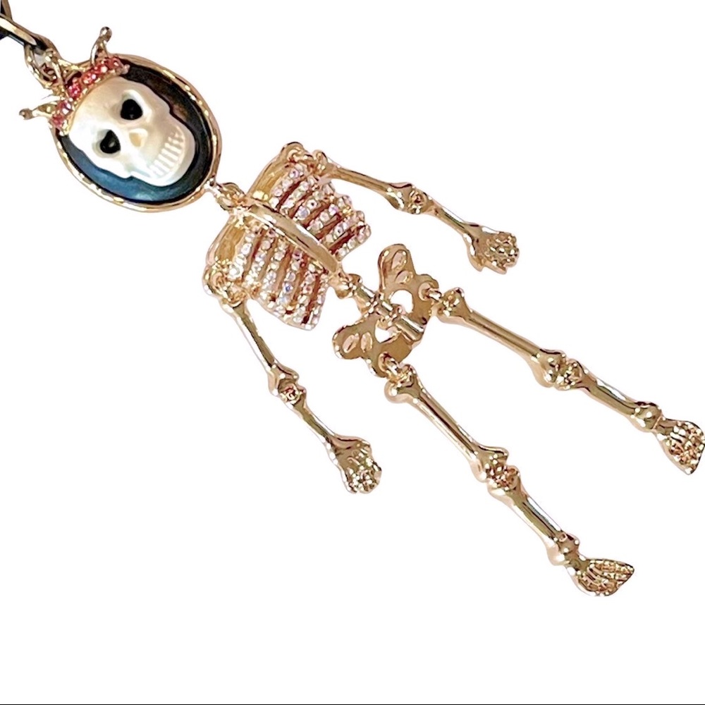 Betsey Johnson Cameo Skeleton King Necklace